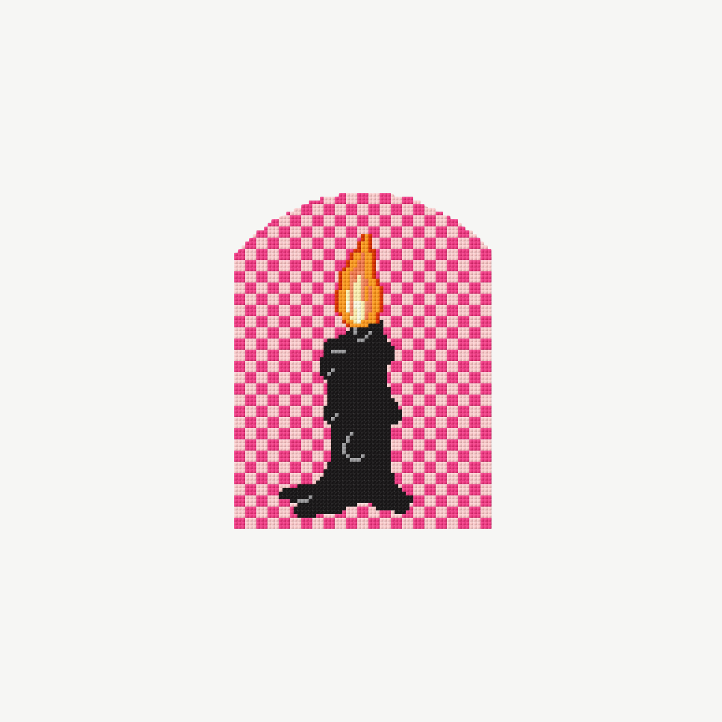 Melted Midnight Candle