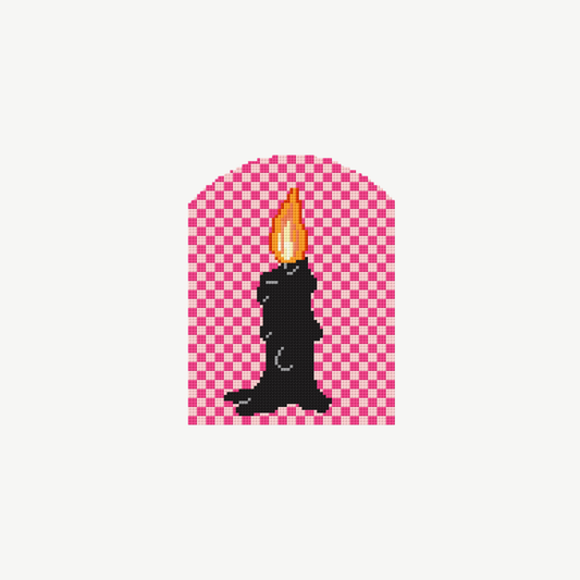 Melted Midnight Candle